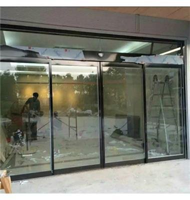 Office fingerprint sensor door - shopping mall luxury automatic door installation and commissioning, please call Haifeng door