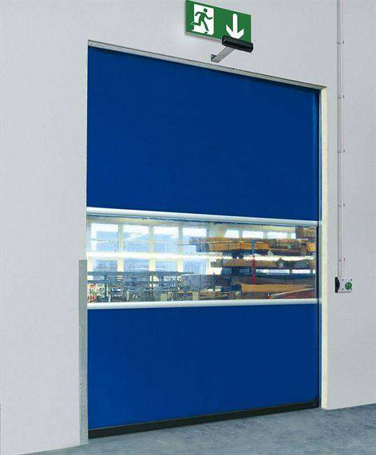 Which type of automatic door is more efficient for installation in a clean workshop